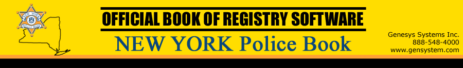 New York Dealer Book of Registry Police Book Software